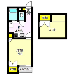 シティーハイツ石原【2階】の間取り