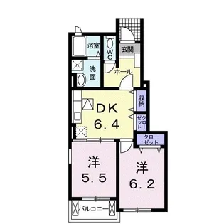 広島県東広島市西条町寺家【アパート】の間取り