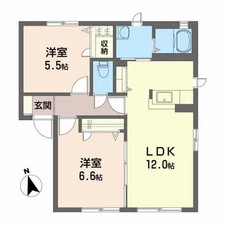 ハイツ プリンセス【1階】の間取り