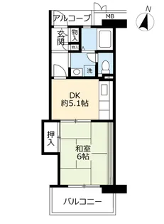URアーバンラフレ小幡【5階】の間取り
