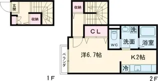プチメゾン鳳【2階】の間取り