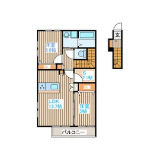 Aurora.moniwa【2階】の間取り