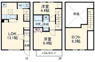 千葉県市川市東菅野2【一戸建】の間取り