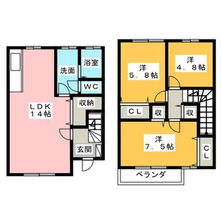 メゾン・ラバンテ A棟【1階】の間取り