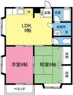 ハイツミカド【1階】の間取り