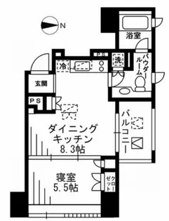 プライムアーバン四谷外苑東【6階】の間取り