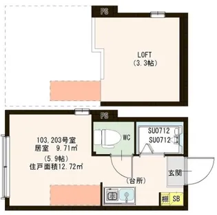 ハーモニーテラス町屋II【1階】の間取り