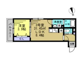 As Crest(エースクレスト)【3階】の間取り