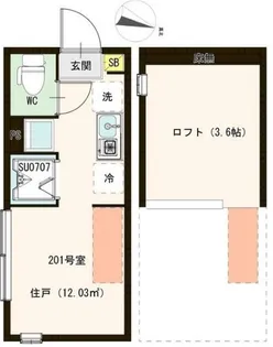 東京都練馬区下石神井4【アパート】の間取り