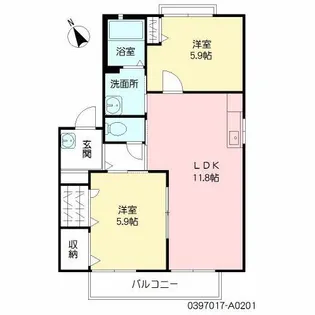 アンシャンテ【2階】の間取り