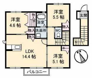 プランドール B棟【2階】の間取り