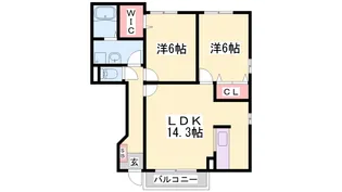 リバーサイドスクエア参番館【1階】の間取り