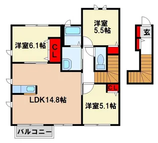 ビューコートM G【2階】の間取り