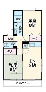 ヒルサイドタウンA棟【1階】の間取り