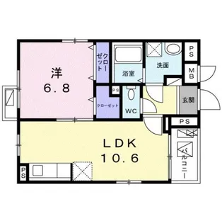 リズルーム(Riz Room【2階】の間取り