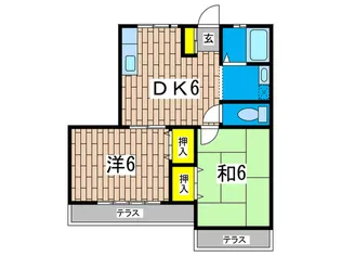 パルデンス増田【1階】の間取り
