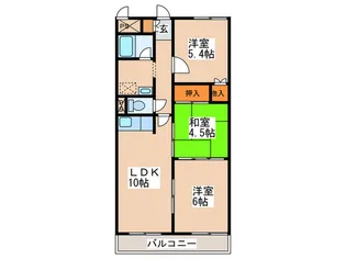 月寒パ-クハイツ【3階】の間取り