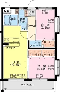 ラシュレ【1階】の間取り
