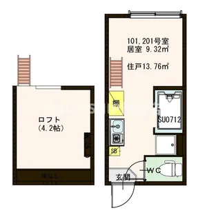 東京都杉並区和田1【アパート】の間取り