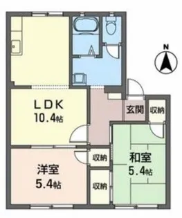 パレコスモスB【1階】の間取り