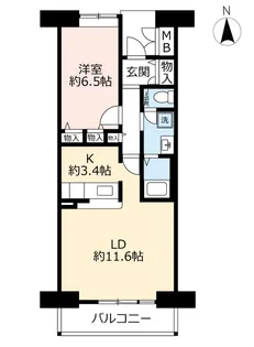 URシティハイツ西宮北口【2階】の間取り
