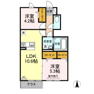 フルール上鷺【1階】の間取り