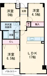 グランドパレス学園前【2階】の間取り
