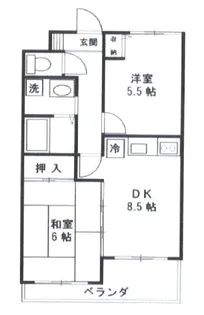 エアフォルク細山【3階】の間取り