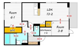 ルワンジュ【3階】の間取り