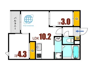 REGALEST-F矢野東1【2階】の間取り