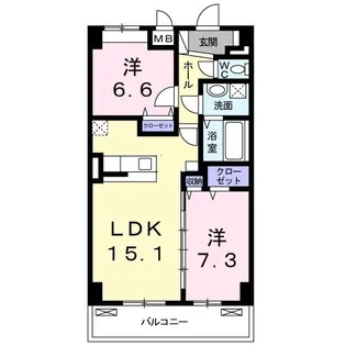 Aroma Ark 京田辺【2階】の間取り