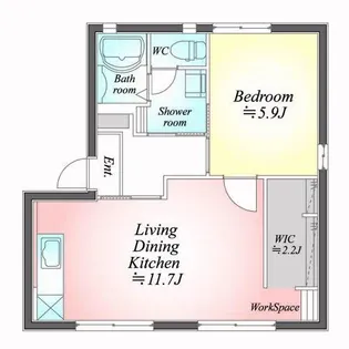 レイクステーシア【1階】の間取り