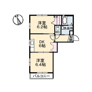 ウィステリアメゾン【2階】の間取り