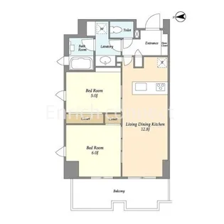 東京都港区麻布十番2【マンション】の間取り