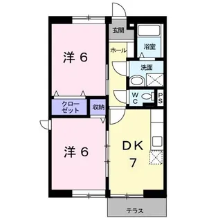 サニーフラット【1階】の間取り