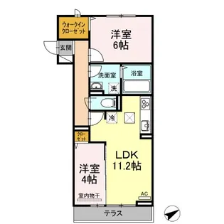 ジェルメII【1階】の間取り