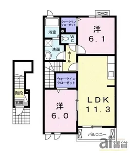 東京都東久留米市下里1【アパート】の間取り