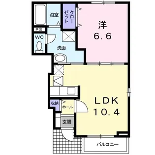 茨城県小美玉市羽鳥【アパート】の間取り