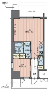 プレジオ川口【6階】の間取り