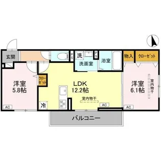 D-RESISIA大橋【1階】の間取り