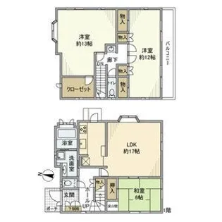 千葉県市川市中山2【一戸建】の間取り
