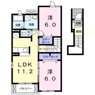バンバハウス【2階】の間取り