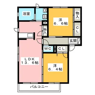 フォーリーブス A棟【1階】の間取り