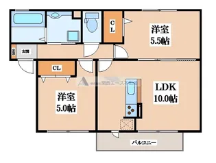 ベルデュール【2階】の間取り