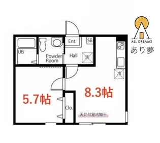 ハーミットクラブハウス桜木町JiN(ジン)【2階】の間取り