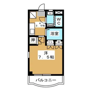 クロワール白板【1階】の間取り