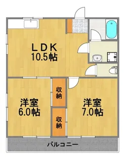 横田マイハイツ【2階】の間取り
