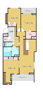 ミリュープラス本町東【2階】の間取り