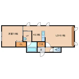 エメロウドC【2階】の間取り