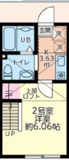 ルミオ霞ヶ関【2階】の間取り